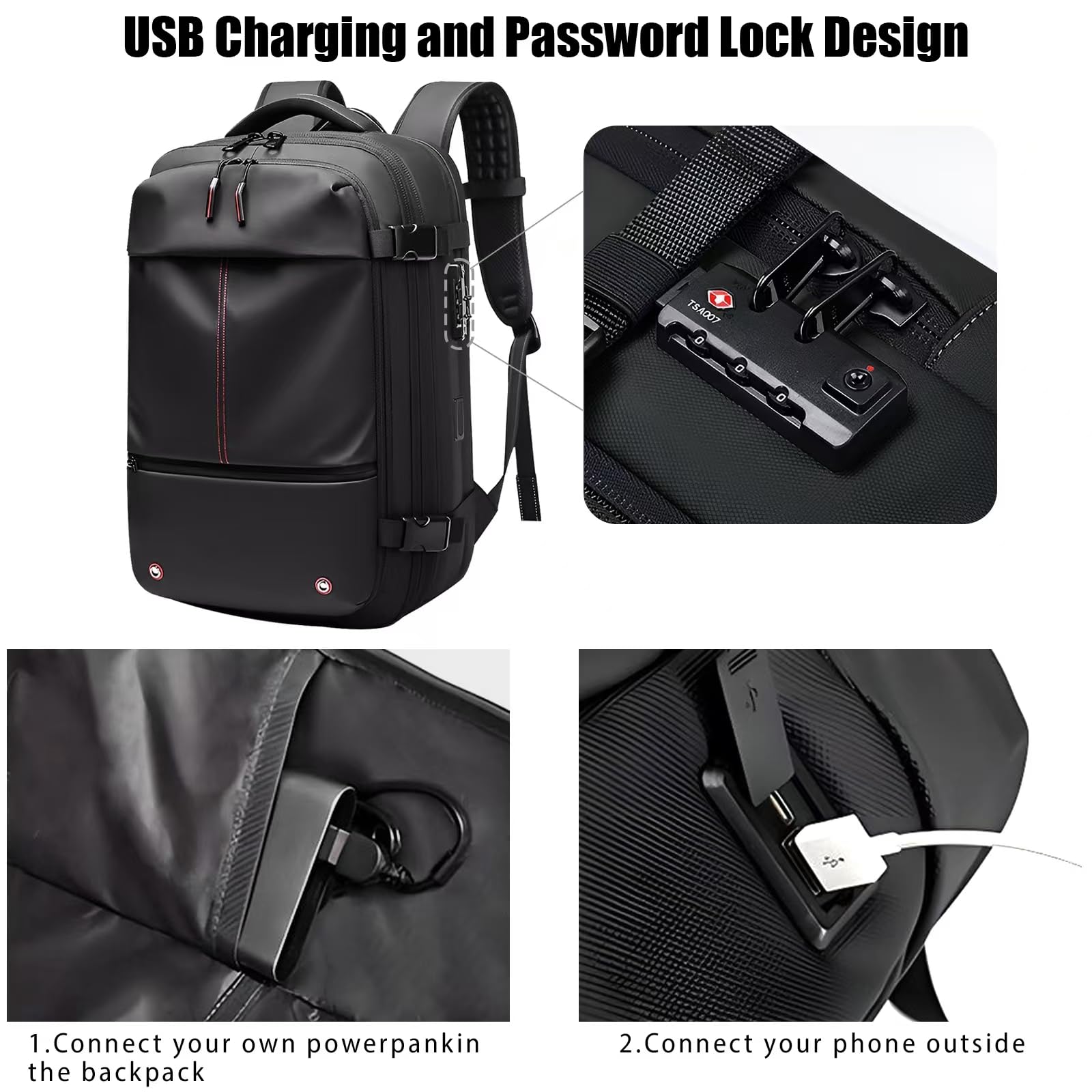 Air Vacuum Travel Backpack with Air Pump 45L