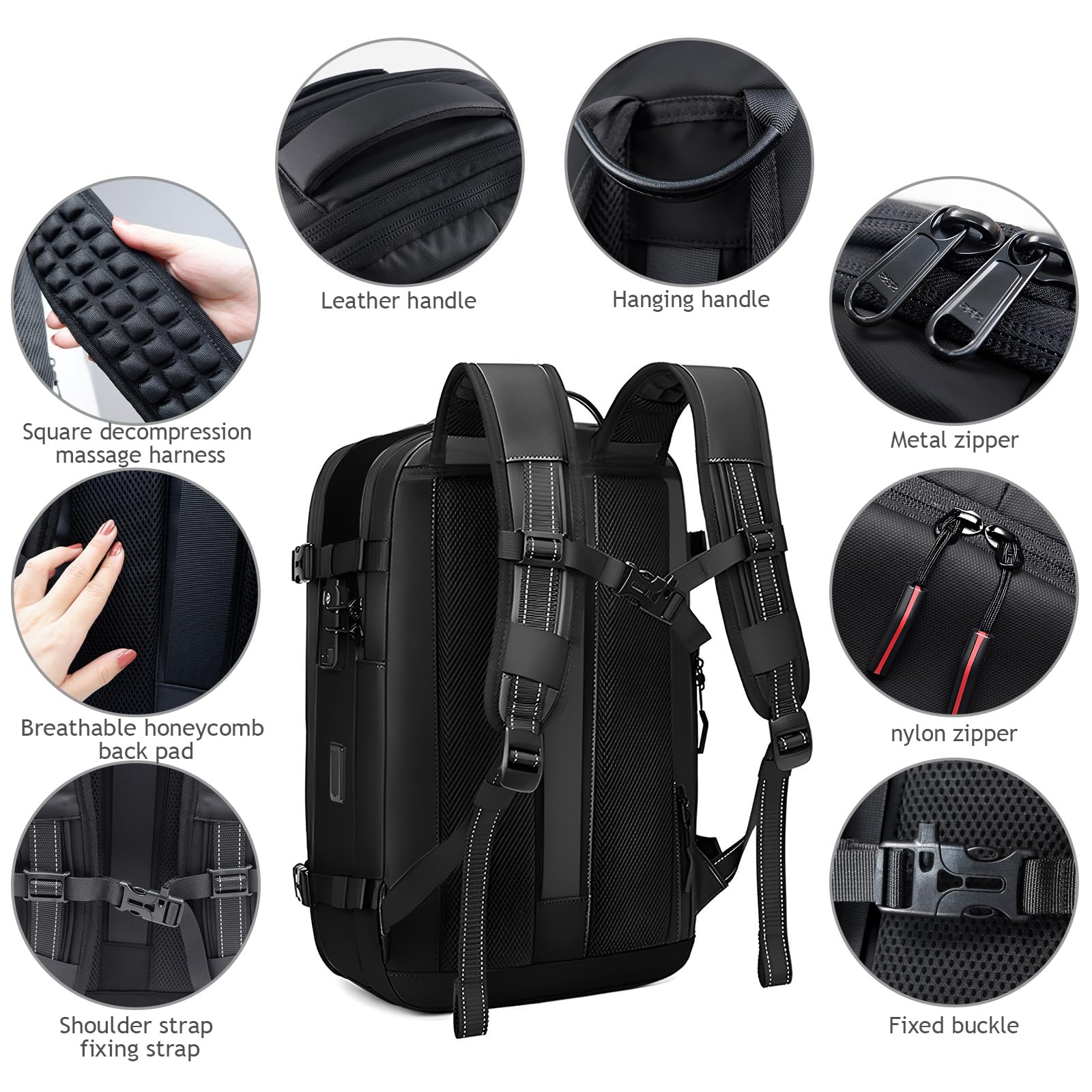 Air Vacuum Travel Backpack with Air Pump 45L
