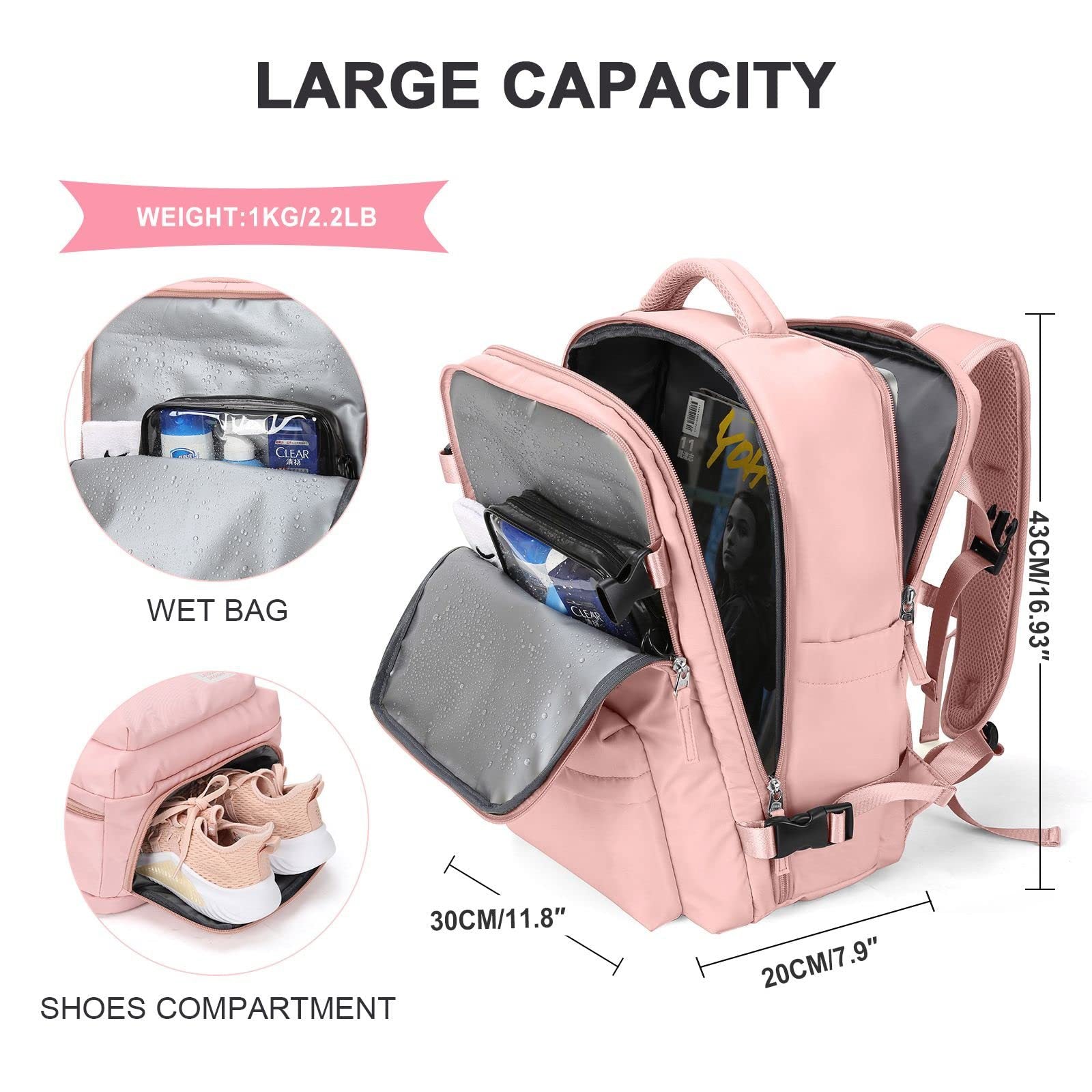 Travel Bag Pack for Genz Travelers! Panther Pink