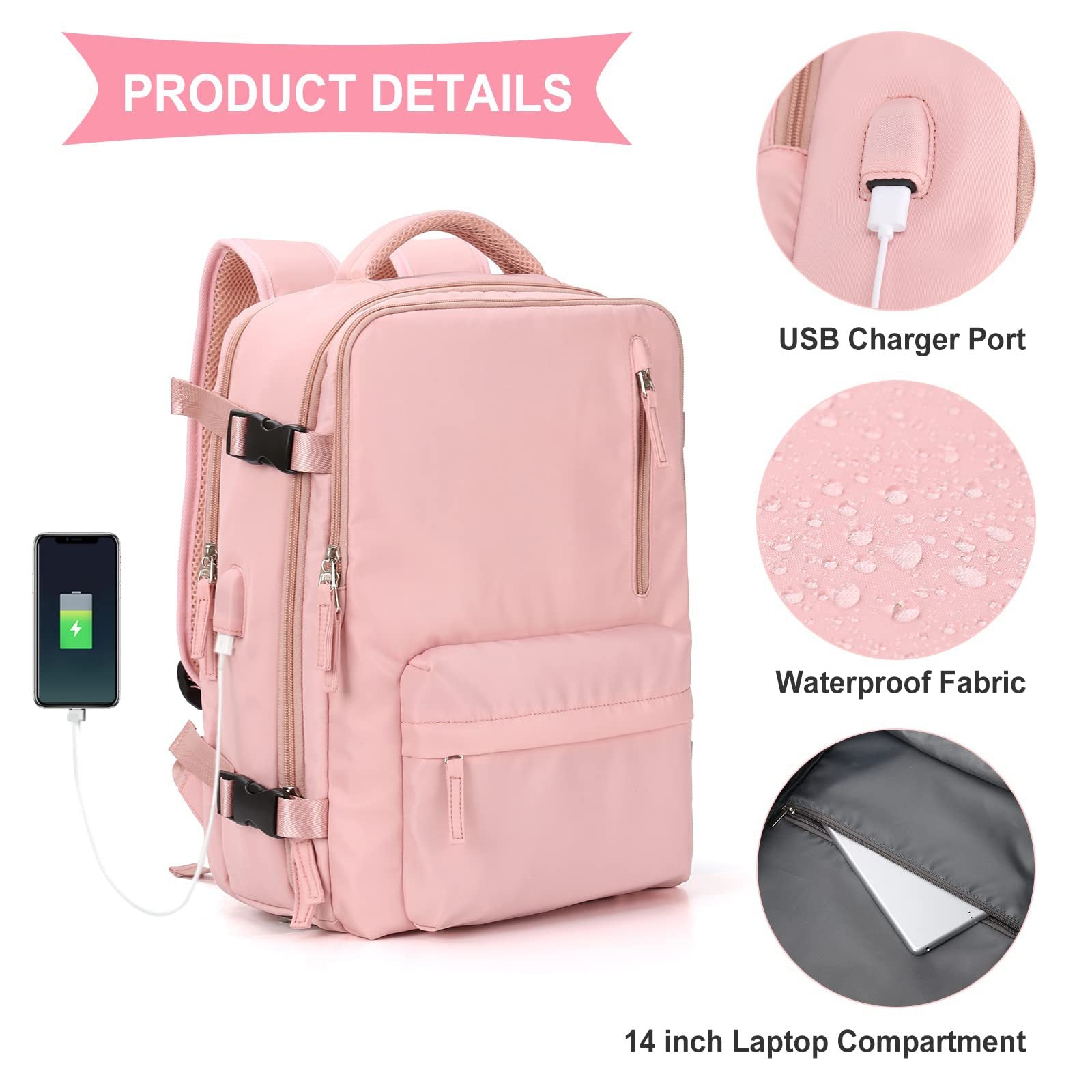 Travel Bag Pack for Genz Travelers! Panther Pink