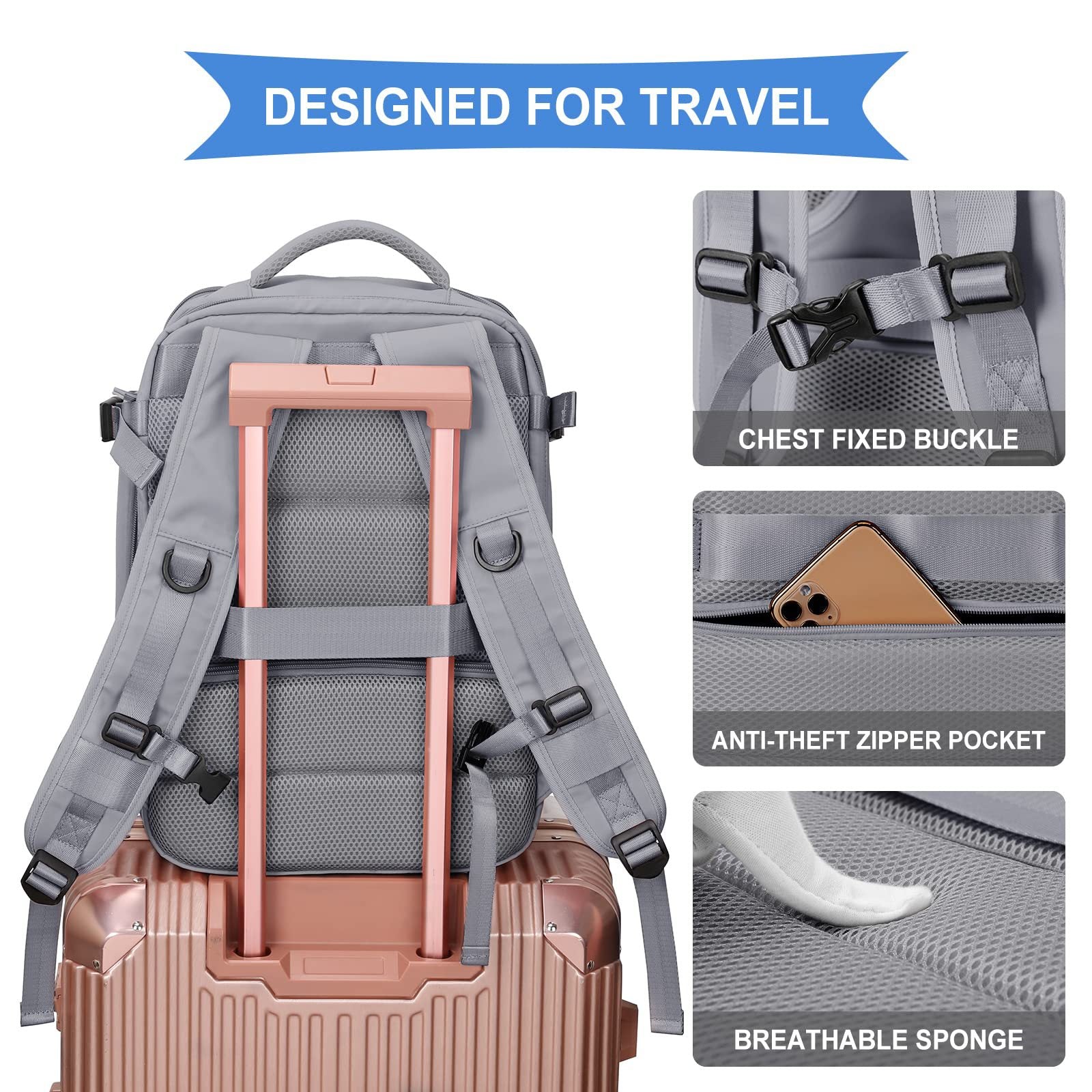 Travel Bag Pack for Genz Travelers! Panther Grey