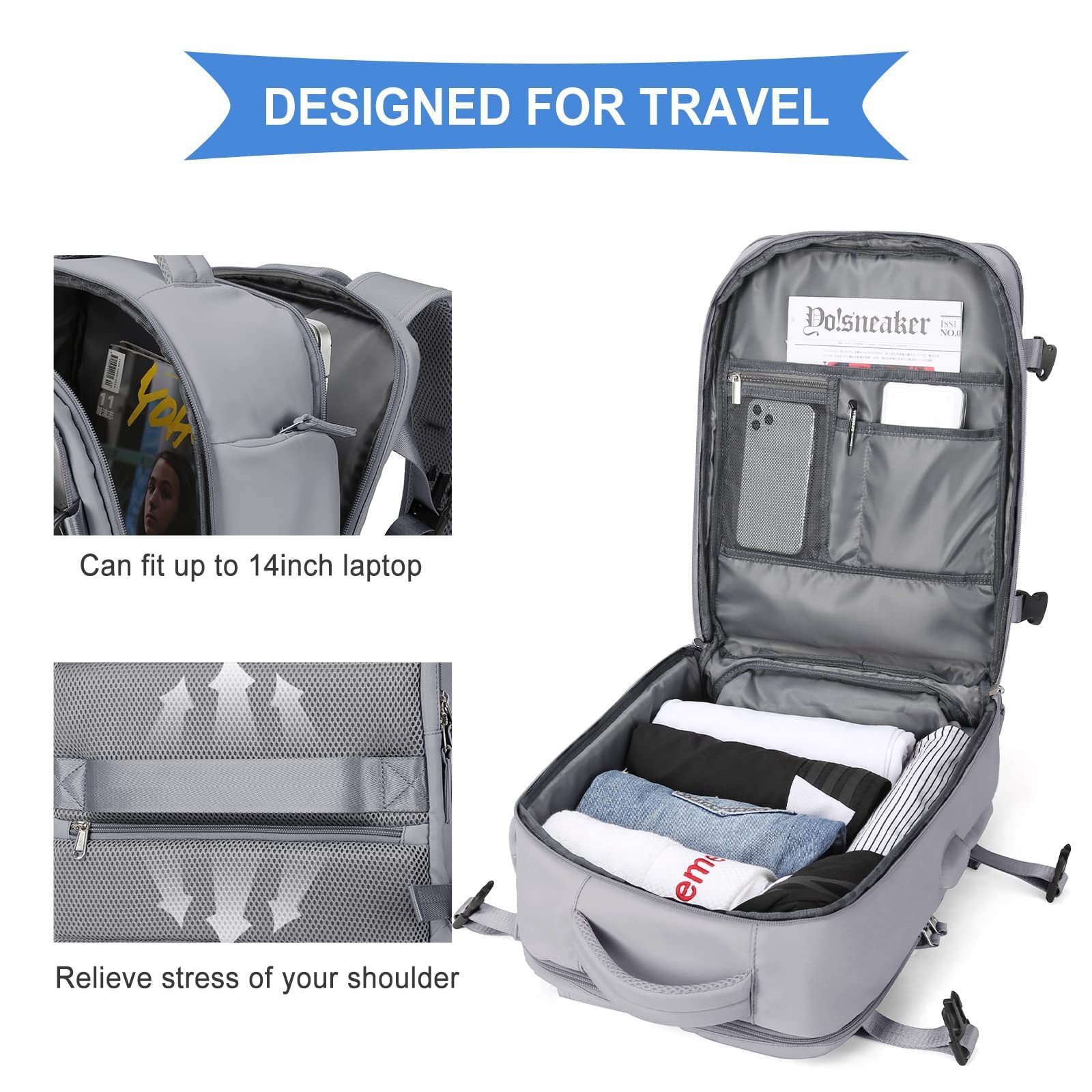 Travel Bag Pack for Genz Travelers! Panther Grey