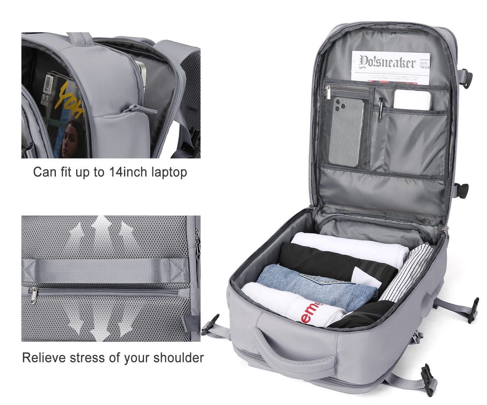 Travel Bag Pack for Genz Travelers! Panther Grey