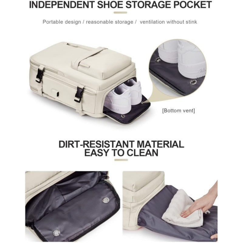 Travel Bag Pack for Genz Travelers! Panther Beige