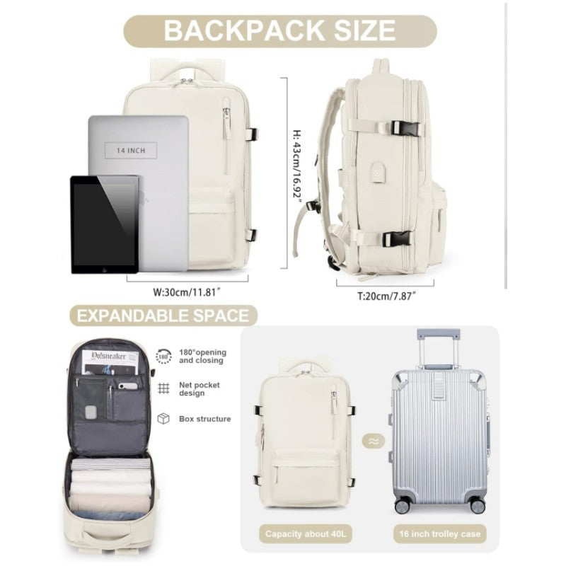 Travel Bag Pack for Genz Travelers! Panther Beige