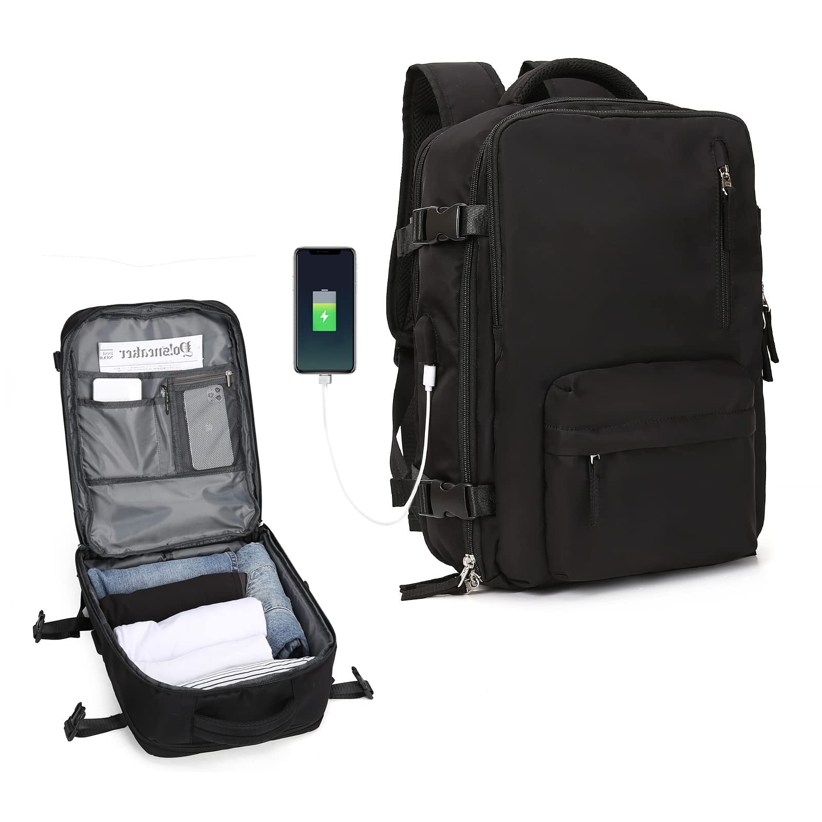 Travel Bag Pack for Genz Travelers! Panther Black