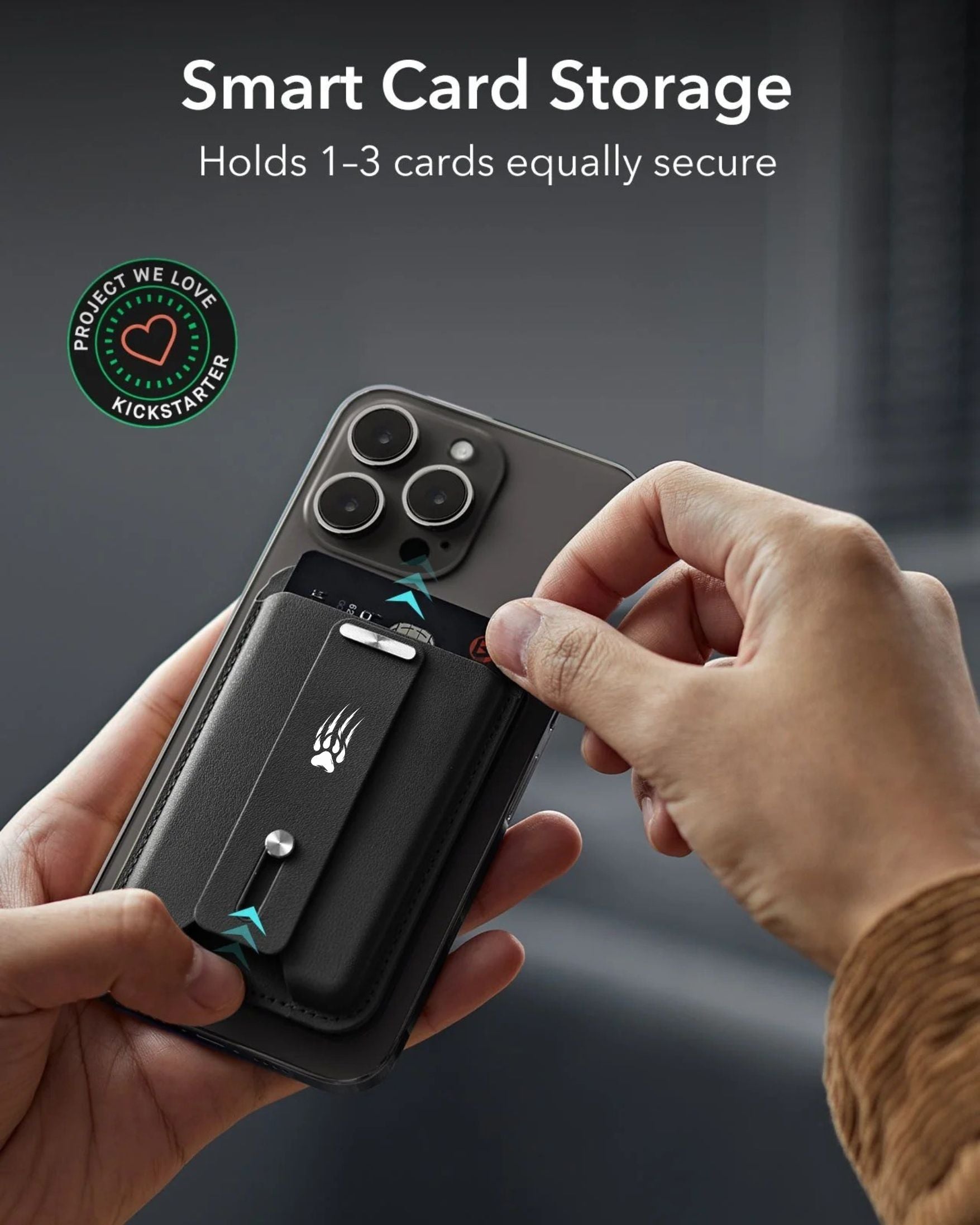 UrbanClaw MagSafe Wallet with Find My | 4-Card Magnetic Wallet Stand for iPhone