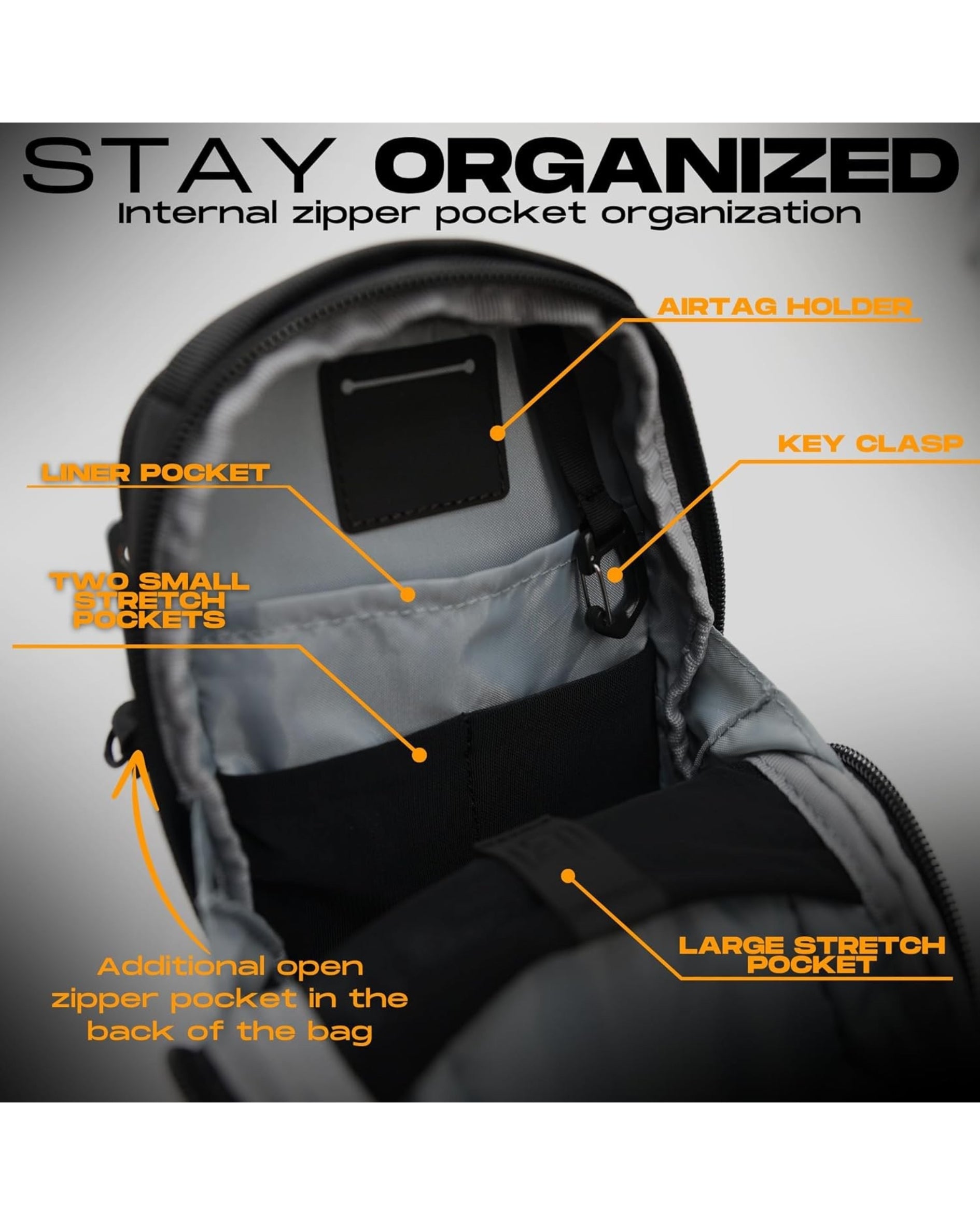 Magnetic Gym Sling Bag With Mobile Phone and Bottle Holder