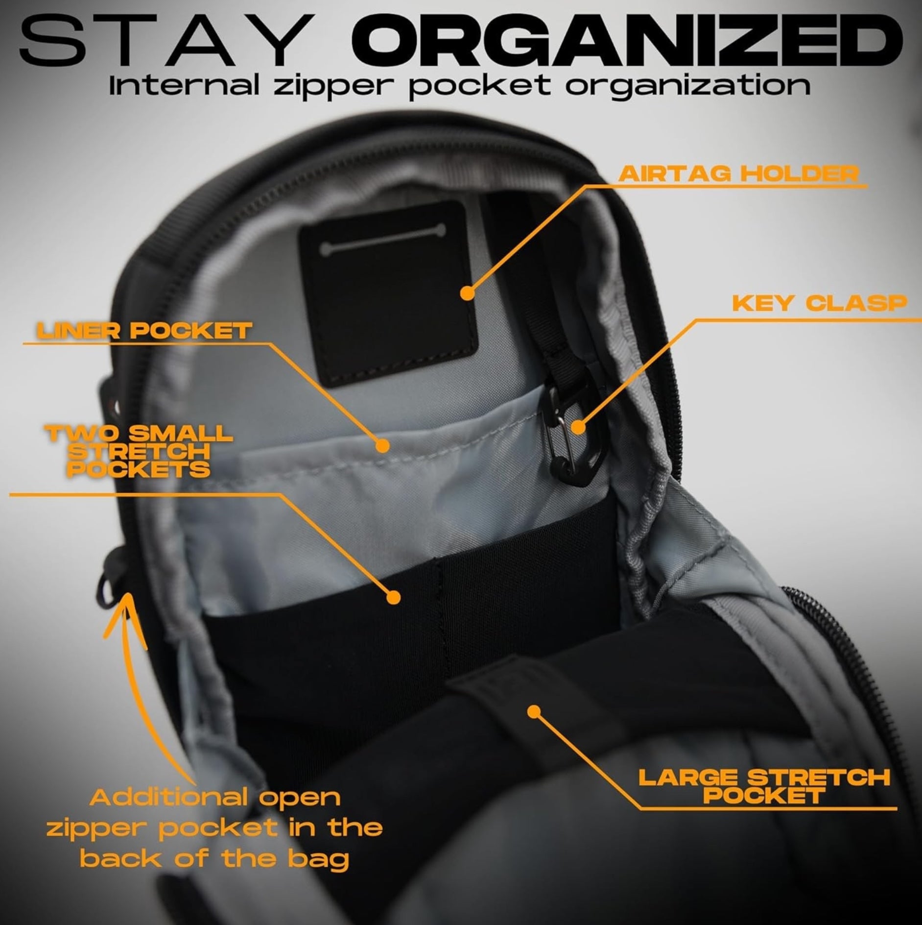Magnetic Gym Sling Bag With Mobile Phone and Bottle Holder