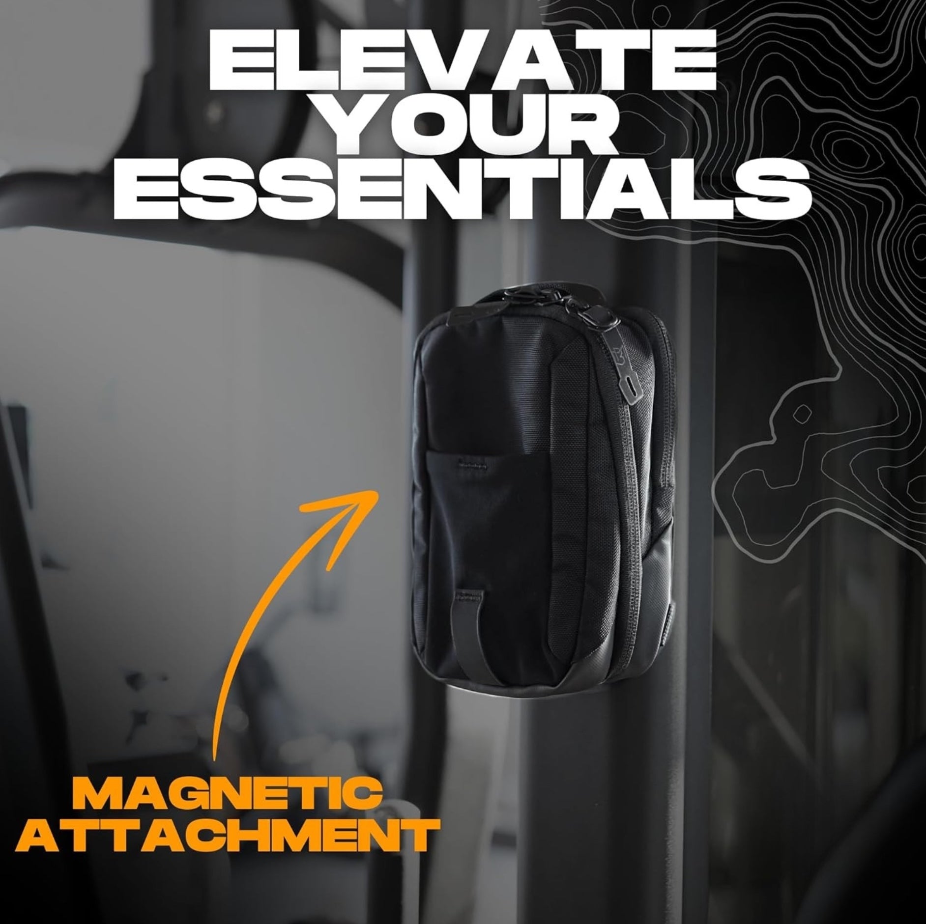 Magnetic Gym Sling Bag With Mobile Phone and Bottle Holder