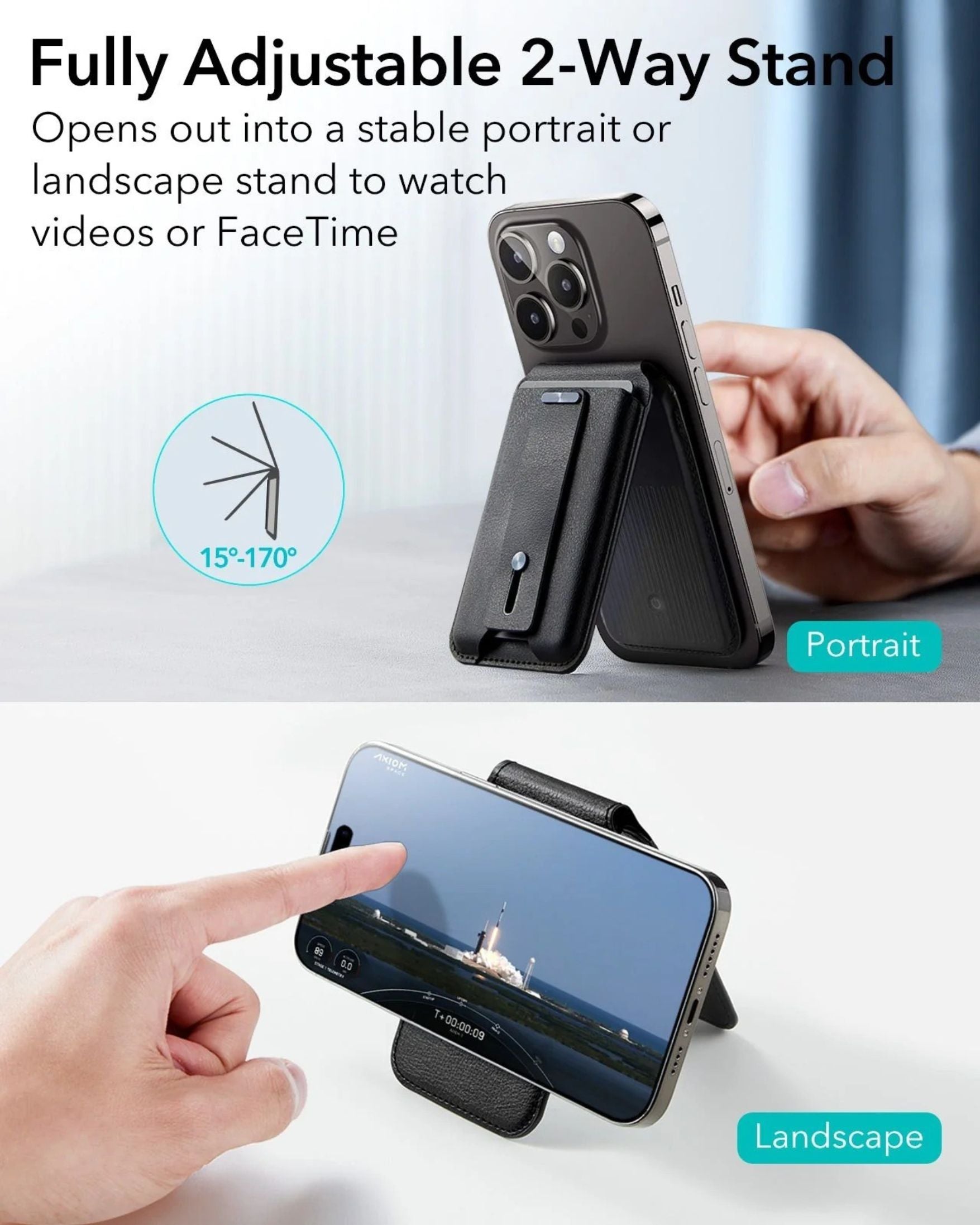 UrbanClaw MagSafe Wallet with Find My | 4-Card Magnetic Wallet Stand for iPhone