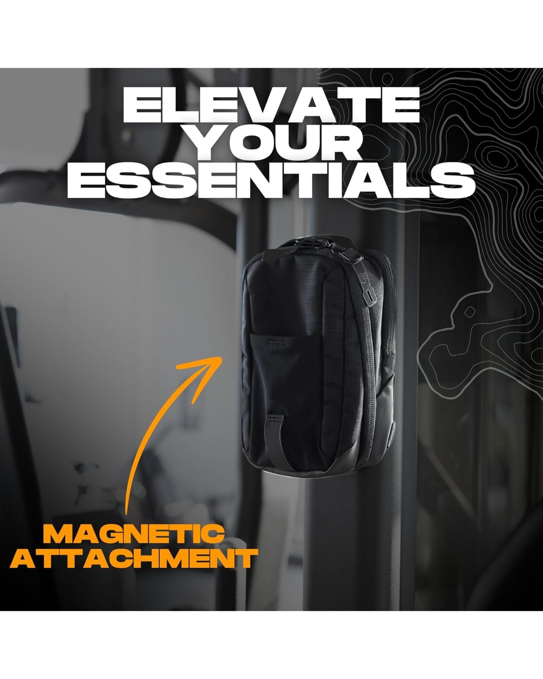 Magnetic Gym Sling Bag With Mobile Phone and Bottle Holder