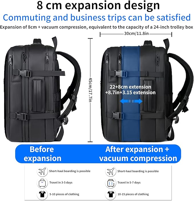 Air Vacuum Travel Bag Pack With Air Pump 45L