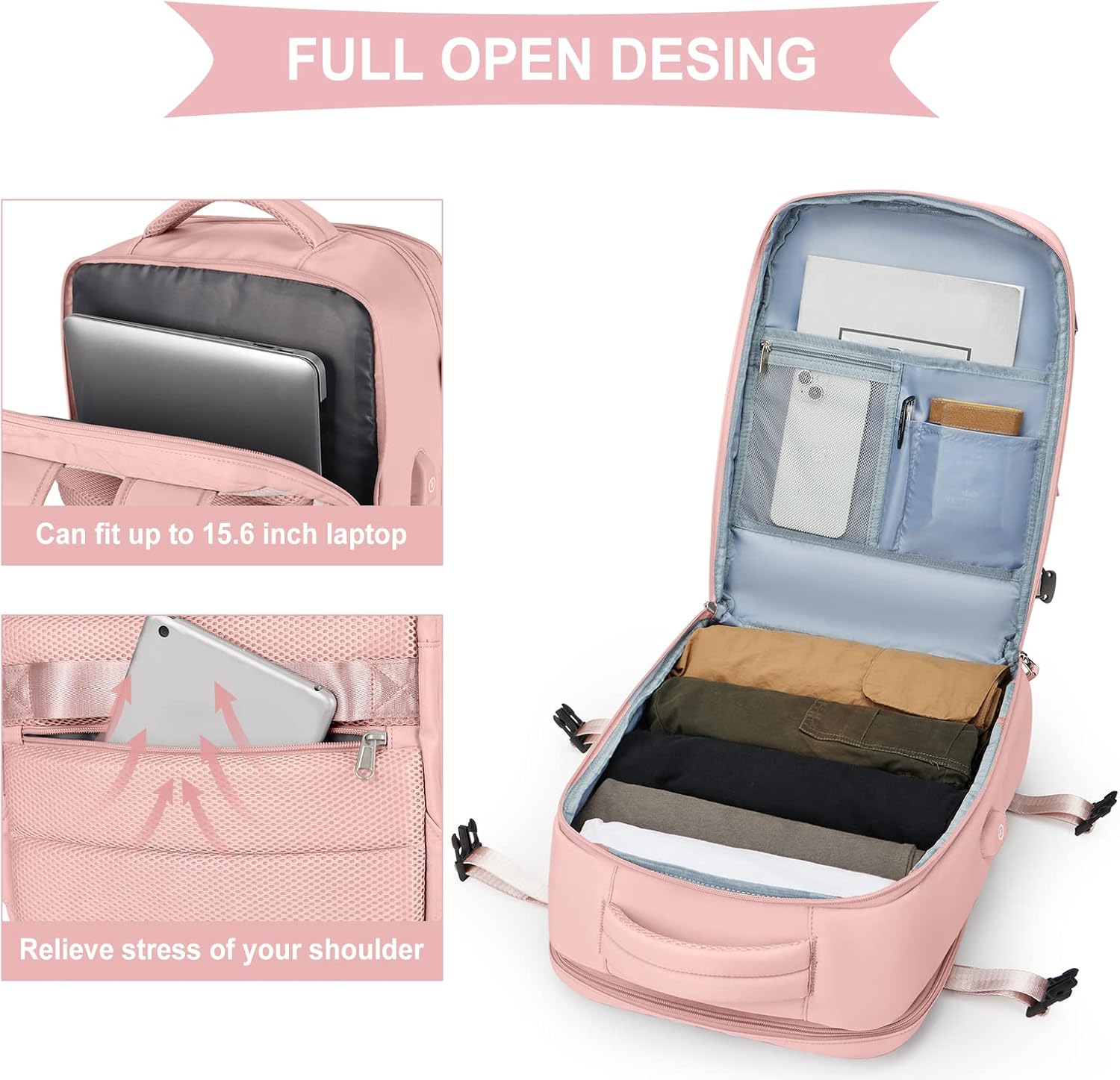 Travel Bag Pack for Genz Travelers! Panther Pink