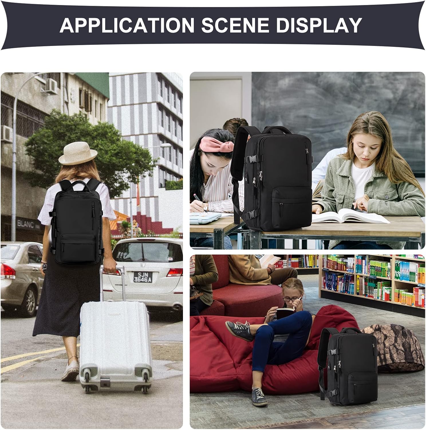 Travel Bag Pack for Genz Travelers! Panther Black