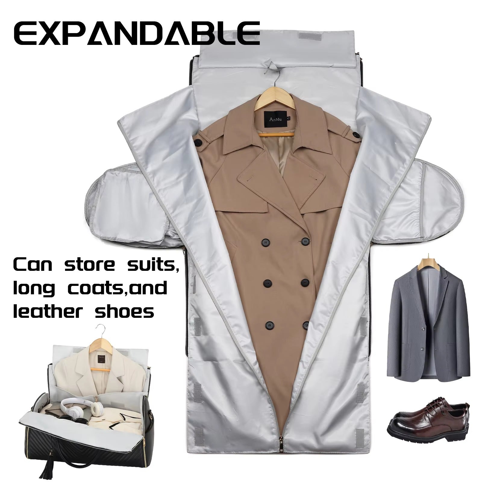 3 in 1 Garment Duffle Bag | Panther Black