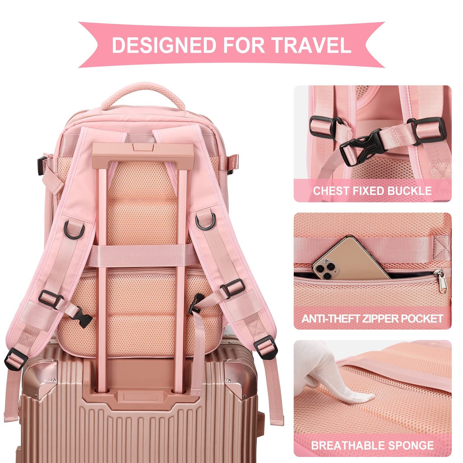 Travel Bag Pack for Genz Travelers! Panther Pink